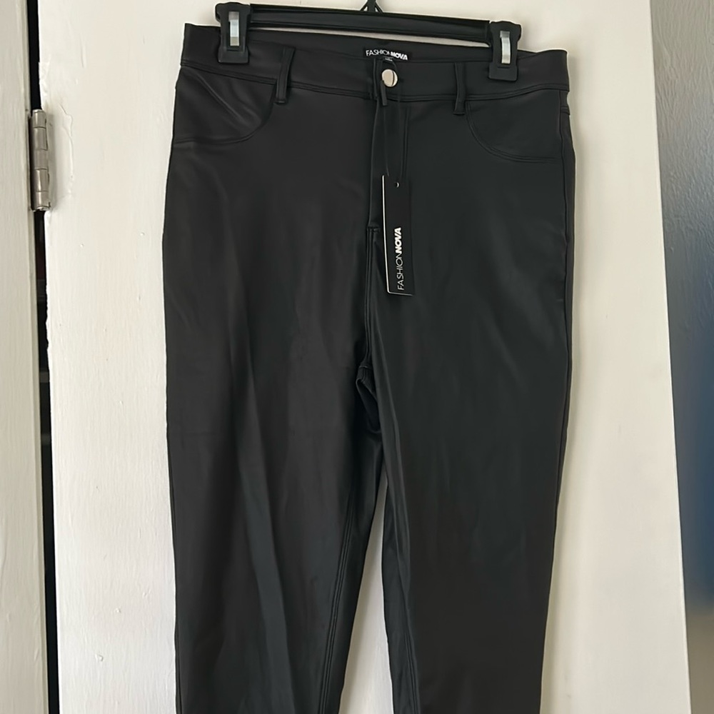 Black leather pants.